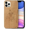 thumbnail image 1 of Case Yard Wooden Case Outside Soft TPU Silicone, Slim Fit Shockproof Wood Protective Phone Cover for Girls Boys Men and Women, Supports Wireless Charging Seattle 12 Design case for iPhone-12/12-Pro, 1 of 7