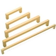 Cosmas 14777 Series Brushed Gold Contemporary Knobs and Pulls
