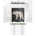 thumbnail image 6 of No Hook Shower Curtains with Snap in Liner, White Brown Bear Waterproof Fabric Shower Curtain, Vintage Country Rustic Wooden Grain Double Layers & See-Through Top Window Bathroom Curtains 48''x72'', 6 of 6
