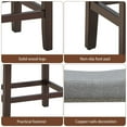 thumbnail image 4 of Giantex Wood Saddle Stools, Dining Chair w/Upholstered Cushion for Kitchen, Pub, 4 of 6