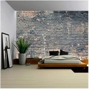 Dark Brick Background - Removable Wall Mural | Self-Adhesive Large Wallpaper - 100x144 inches