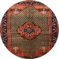 thumbnail image 1 of Ahgly Company Indoor Round Traditional Saffron Red Persian Area Rugs, 4' Round, 1 of 6