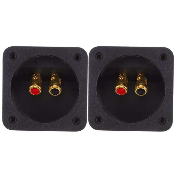 2 unidades de caja de desconexión de terminales de altavoz, caja de subwoofer, conector de terminal de copa.