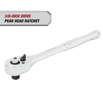 Hyper Tough 3/8-inch, 72-Tooth Pear Head Heavy Duty Steel Chrome Ratchet
