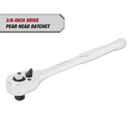 Hyper Tough 3/8-inch, 72-Tooth Pear Head Heavy Duty Steel Chrome Ratchet