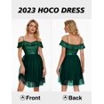 thumbnail image 2 of Vestido de lentejuelas Wedtrend WTS6002 para Mujer Verde Oscuro, 2 of 7