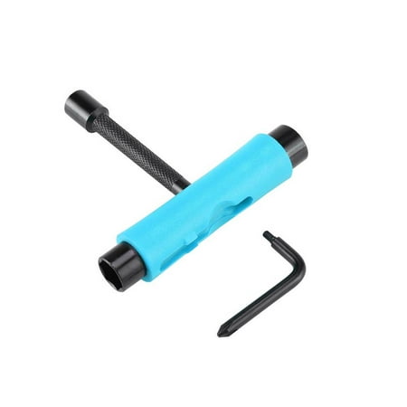 

T-Type Skateboard Tool Professional All-In-One T-Type Skate Tool Screwdriver Socket Multi-Functional Skateboard Adjusting T-Tool