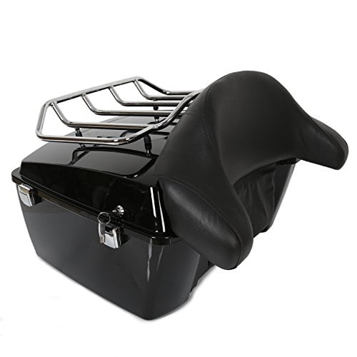 Tour Pack Trunk Luggage For Harley Road King Electra Glide 1997-2008 W/Top Rack