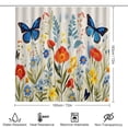 thumbnail image 2 of Watercolor Wildflowers 4 Piece Shower Curtain Sets, with Non-Slip Rugs, Toilet Lid Cover And Bath Mat, for Bathroom Decor Set, 2 of 8