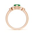 thumbnail image 2 of ANGARA Natural Solitaire Emerald Heart Engagement Ring with Diamond Accents in 14K Rose Gold for Women (Size-6mm) | May Birthstone, Anniversary, Jewelry Gift for Women | Natural Emerald Ring, 2 of 8
