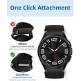 thumbnail image 2 of XIHAMA One Click No Gap Magnetic Braided Bands Compatible with Samsung Galaxy Watch 7 6 4 5 FE Band 40mm 44mm/Watch 6 4 Classic 47mm 43mm 42mm 46mm/Watch 5 Pro 45mm, 20mm Elastic Nylon Sport Strap Men, 2 of 7