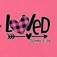 thumbnail image 6 of Wild Bobby, Loved John 3:16 Inspirational/Christian Women Racerback Tank Top, Hot Pink, Large, 6 of 6