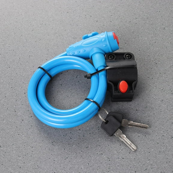 Worgeous Blue Metal Bicycle Lock Certified Cable Locks for Bike 1Set