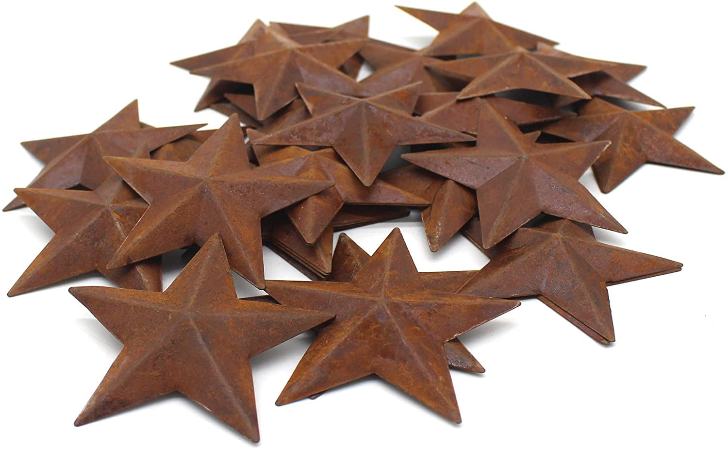 Set of 20 Rusty Barn Stars 2.25 in 2 1/4 Dimensional Rustic Country SHIPS FREE! 