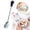 A, variant on Stainless Steel Long Handle Fork with Silicone Grip, Durable Metal Serving Fork, Ergonomic Non-Slip Kitchen Fork for Cooking, BBQ, Buffet, Fruit, Dishwasher Safe(I)