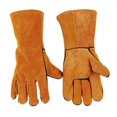 thumbnail image 1 of EIGTHTAIL Gants de Soudage Résistants à la Chaleur/feu Gants en Cuir Durables pour Barbecue Four Four Cheminée et Plus, 1 of 7