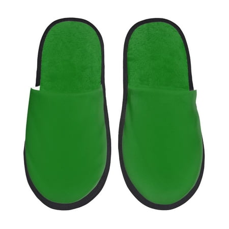

Slippers for Women/Men - dark-green Soft Plush Warm Slip-on Slippers House Slippers Indoor House Shoes