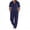Suit-572Navy, variant on Gamivast Men's 2 Piece Linen Textured Set Short Sleeve Hooded Henley Shirt and Pants Breathable Summer Beach Outfit Casual Soft Loose Fit Vacation Suit