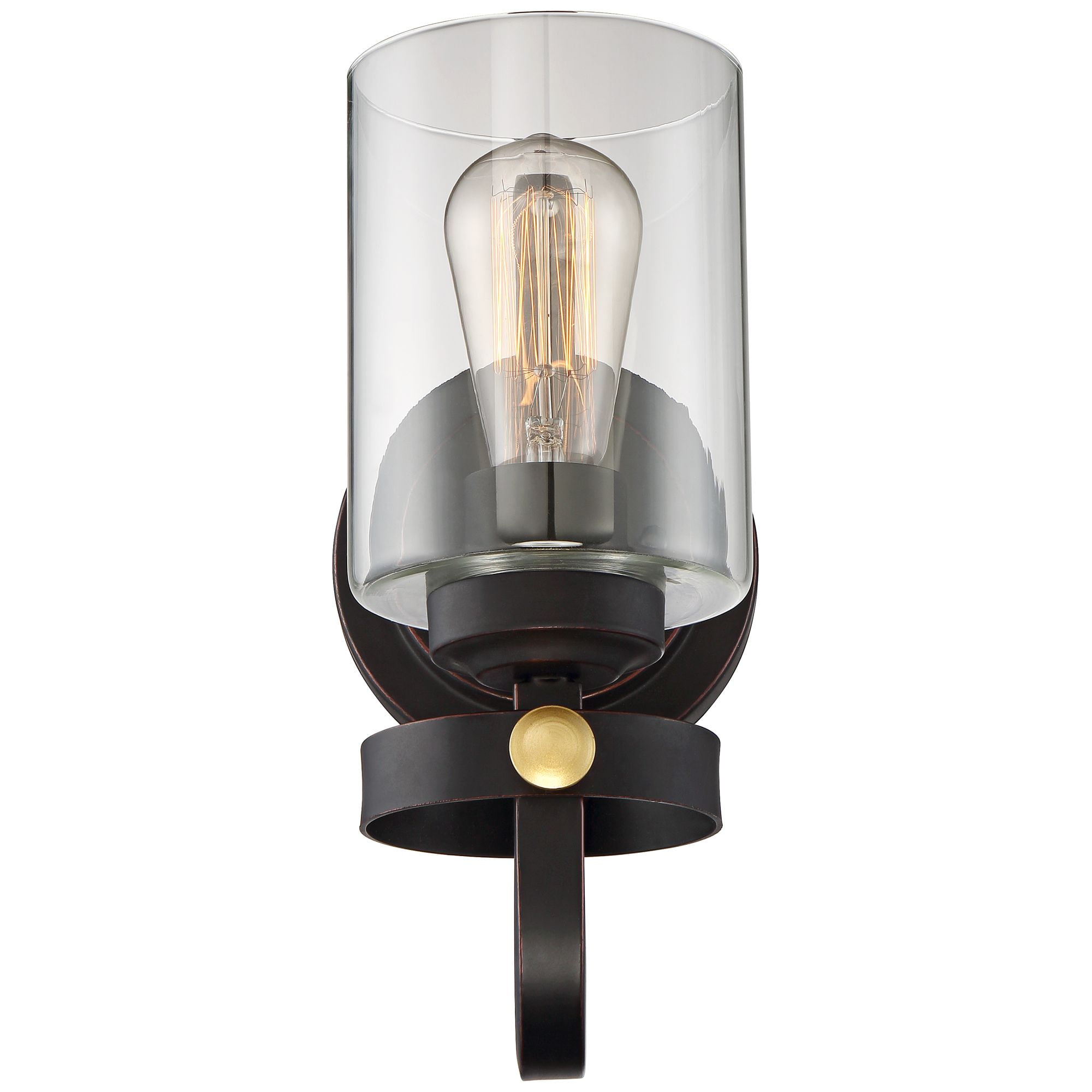 Franklin Iron Works Eagleton Farmhouse Rustic Wall Light Sconces Set of 2 Oil Rubbed Bronze Hardwire 5 1/2" LED Fixture for Vanity