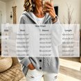thumbnail image 2 of Rrxhxhs Cardigan for Women Solid Color Cable Knit Button Front Long Sleeve Loose Casual Hooded Sweater Cover Up, 2 of 5
