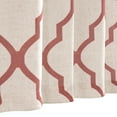 thumbnail image 4 of Curtainking Kitchen Valance Curtain Farmhouse Moroccan Tile Print Flax Linen Blend Small Window Curtains 16 inch 1 Panel Rod Pocket Terra Red on Beige, 4 of 7