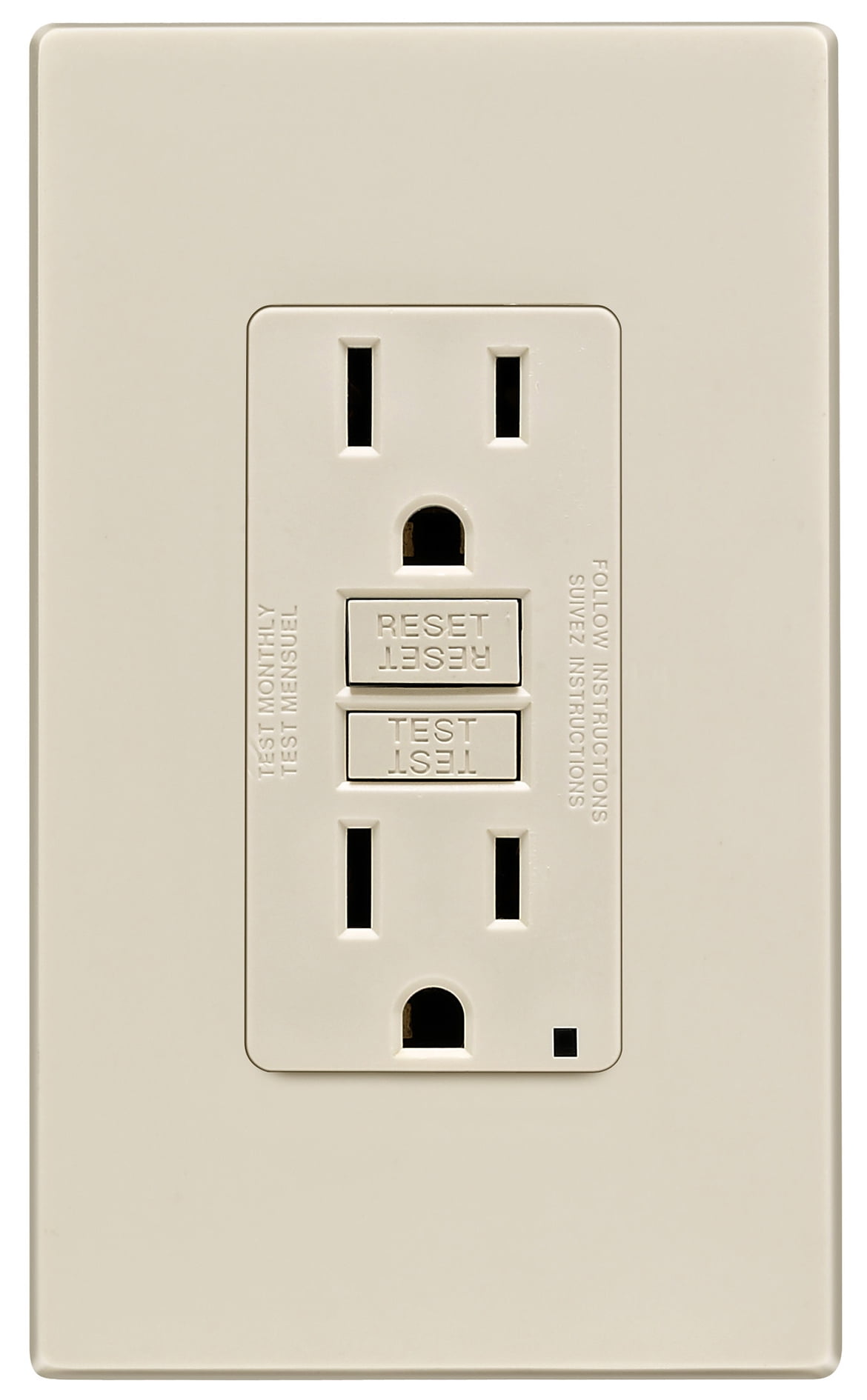 Leviton C36-GFNT1-0PT 15 Amp Light Almond SmartlockPro Self-Test GFCI