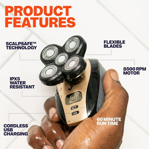 Freebird FlexSeries Wet/Dry Handheld Electric Head Shaver with