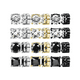 thumbnail image 2 of 12 Pares Aretes Falsos de Iman acero Inoxidable Lab.G Dorado, Plateado, 2 of 5