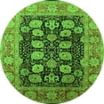 thumbnail image 1 of Ahgly Company Indoor Round Oriental Green Industrial Area Rugs, 4' Round, 1 of 4
