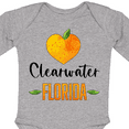 thumbnail image 4 of Inktastic Clearwater Florida Orange in Heart Boys or Girls Long Sleeve Baby Bodysuit, 4 of 5