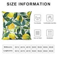 thumbnail image 6 of Acheng Lemon Pillow Cover - Watercolor Lemon with Green Leaves Pattern Pillow Case Set of 2 Decorative Square Cushion Cover for Sofa Couch Car Bedroom Home Decor White, 6 of 6