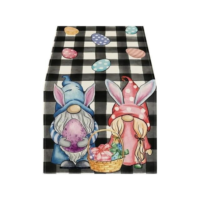 Less Than 5 Table Cloth Easter Table Flag Holiday Bunny Egg Little Printed Vintage Easter Decor Tablecloth Easter Home Decorations