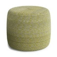 thumbnail image 2 of Bayley Transitional Round Braided Pouf in Muted Yellow and Natural Cotton, 2 of 7
