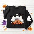 thumbnail image 6 of Jsaierl Halloween Sweatshirts for Women Cute Ghost Graphic Pullovers Fall Classic Round Neck Long Sleeve Sweater Tops Halloween Clothes, Sizes S-2XL, 6 of 6