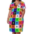 thumbnail image 2 of Vestido holgado con bolsillos para mujer ropa elegante promoción tendencia color block happy pi day, 2 of 6