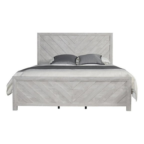 Denver Modern Style King Bed Made with Wood in Rustic Natural