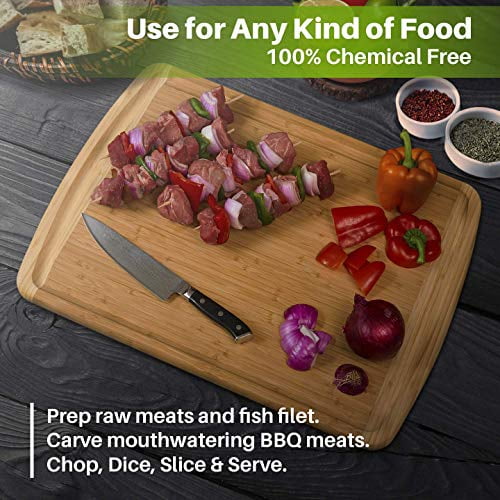 Buy Greener Chef XXL Bamboo Cutting Board 24x18 Wooden Cutting Boards