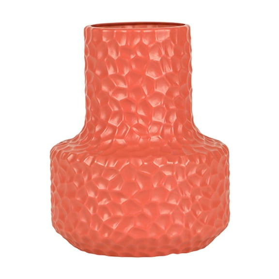 Qocolhg Unbreakable Bud Vase for Decor Living Room, Ceramic Look Plastic Small Vase for Flowers, Conic Wide-Mouth Composite Flower Vase for Wedding Decor, Living Room, Centerpieces, Clearance, Red