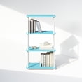 thumbnail image 6 of Furinno Turn-N-Tube 4-Tier Multipurpose Shelf Display Rack, Shelving Unit, Bookcase, Light Blue/White, 6 of 6