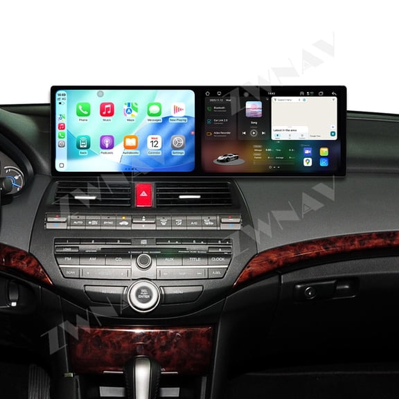 ZWNAV Dual 10.1 inch Screen Car Radio for Honda Accord/Crosstour 2008-2013 Android 15 Multimedia Player GPS Navigation Auto DSP Stereo Host