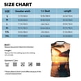thumbnail image 6 of Uemuo Hawaiian Sunset Beach Pattern Men's Sleeveless T-Shirt,Muscle Athletic Tank Top, Moisture-wicking Quick-dry Breathable Classic Tee Top for Gym Run Outdoor Sports-Medium, 6 of 8