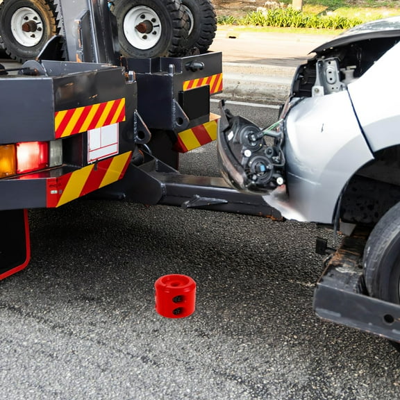LABSERRON Winch Cable Stop 1Set Red Round Aluminum Alloy Rubber for ATV UTV SUV Truck Winch 2.4x2.4x1.8in