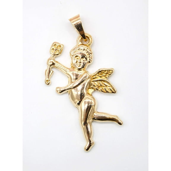 18K Gold Filled Cupid Angel With Arrow Pendant (A120)