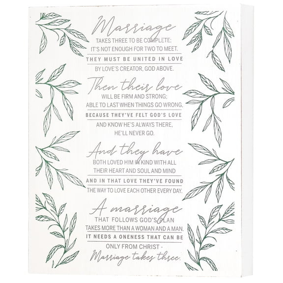 Plaque Marriage Takes Three Mdf