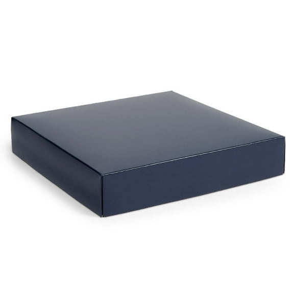 25 Pack, Matte Navy Blue Box Lid, 10X10X2" for Food Packaging