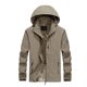 thumbnail image 5 of Puntoco Chaqueta Con Capucha Desmontable, Manga Larga, Bolsillo, Cremallera, Resistente Al Agua, De Color Sólido, Para Exteriores, Para Hombre, 5 of 5