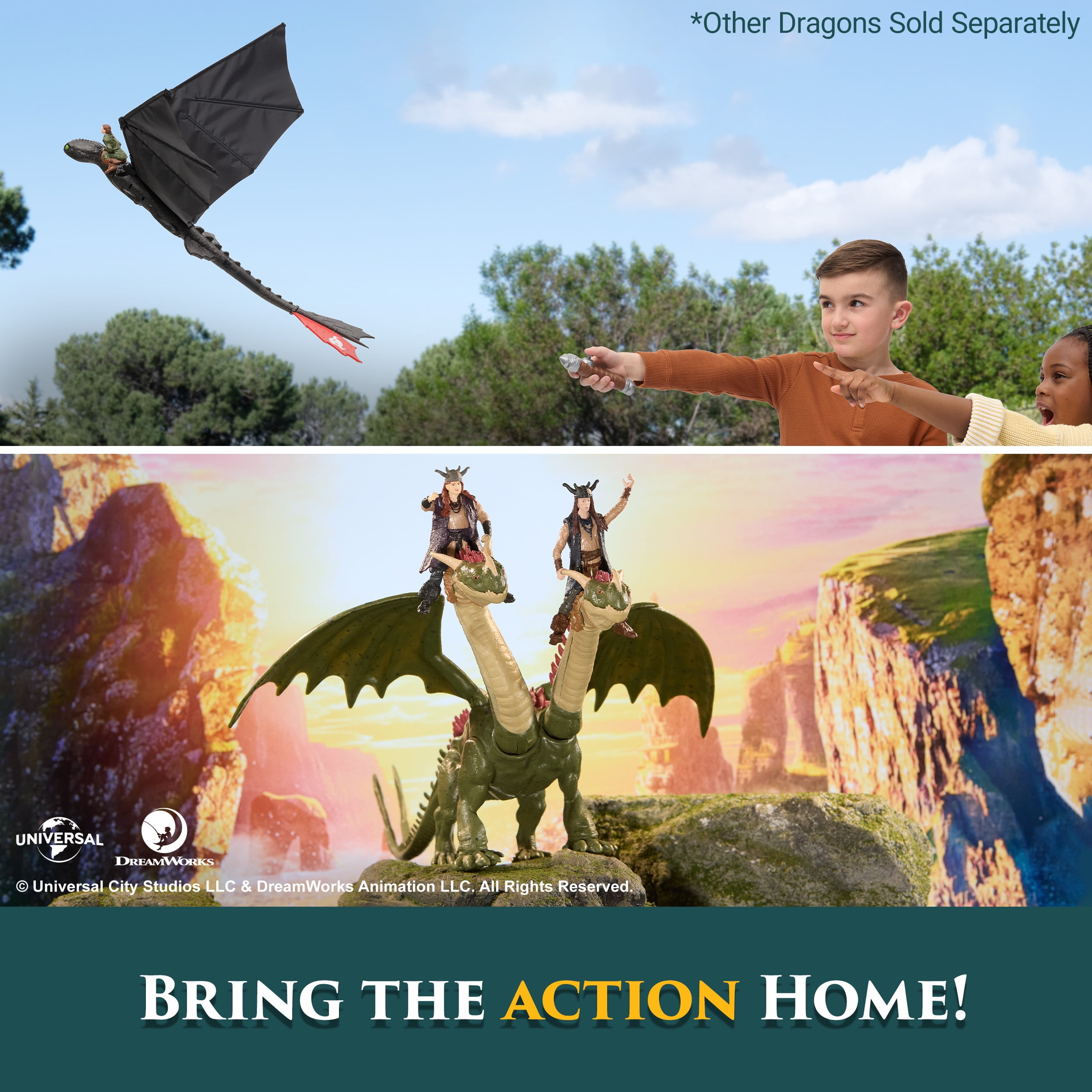 Dreamworks Dragons How to Train Your Dragon, Hideous Zippleback, Ruffnut & Tuffnut, Trio de figurines articulées Viking, jouets pour enfants à partir de 4 ans Dreamworks Dragons How to Train Your Dragon, Hideous Zippleback, Ruffnut & Tuffnut, Trio de figurines articulées Viking, jouets pour enfants à partir de 4 ans