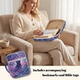 thumbnail image 4 of Xixirimido Cat Butterfly Galaxy Print Quilted Bible Cover Bible Case for Women, Large Bible Carrying Case with Handle, Bible Study Supplies & Christian Gift for Men, 4 of 7