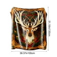 thumbnail image 3 of Large Flannel Christmas Blanket Digital Print 130x100cm Warm Throw Blanket Plush Fleece Holiday Decor Bed Sofa Blanket Seasonal Home, 3 of 5