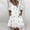 White, variant on TIHLMK Womens Dresses Women Casual V-Neck Ruffle Short Sleeve Printing Pocket Dress